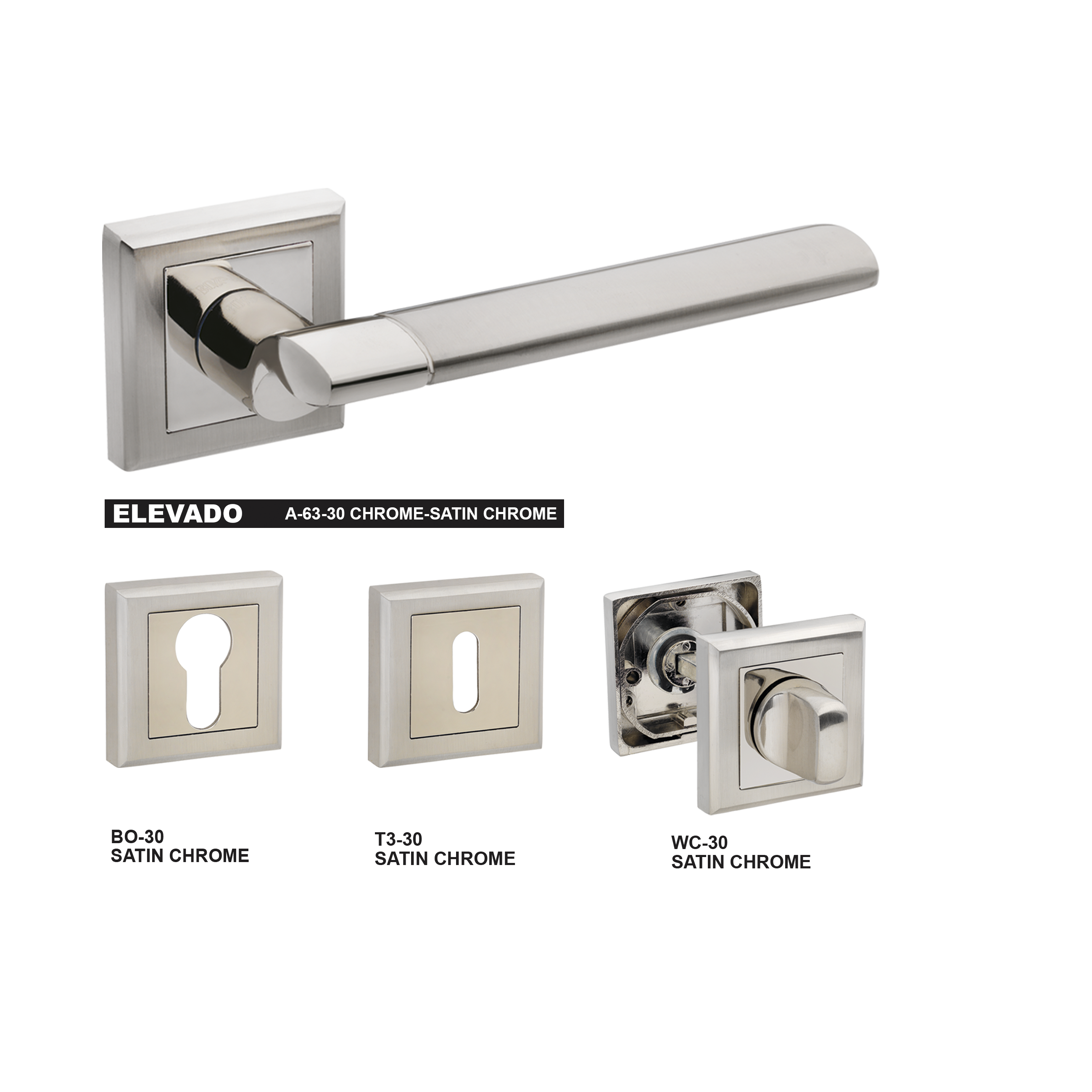 Bussare Elevado A-63-30 Chrome-Satin Chrome